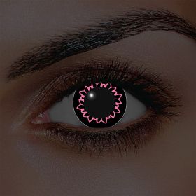 i-Glow Pink Butterfly Contact Lenses (Pair)