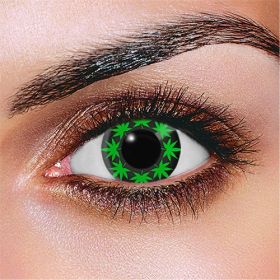 Multi Cannabis Leaf Contact Lenses (Pair) 