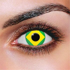 Brazil Flag Contact Lenses