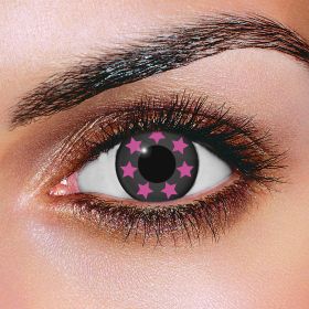 Pink Sparkle Contact Lenses